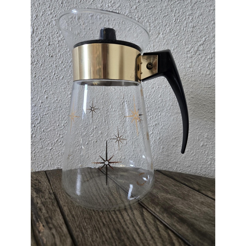Vintage Corning 1960s Atomic Star Burst 6 Cup Coffee Pot Juice Carafe MCM Retro - Picture 5 of 11